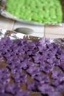 Candy Table: Making Of der lila und grünen Hochzeitstorte