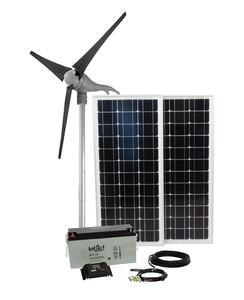 Luxusmodell: Unser Phaseun-Komplettsystem mit Solar- und Windkraft und Batterie.