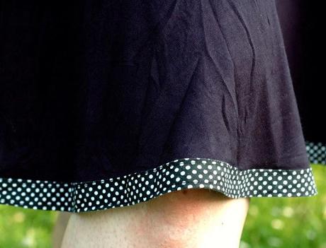 MMM Circle Skirt with Polka Dot Edge