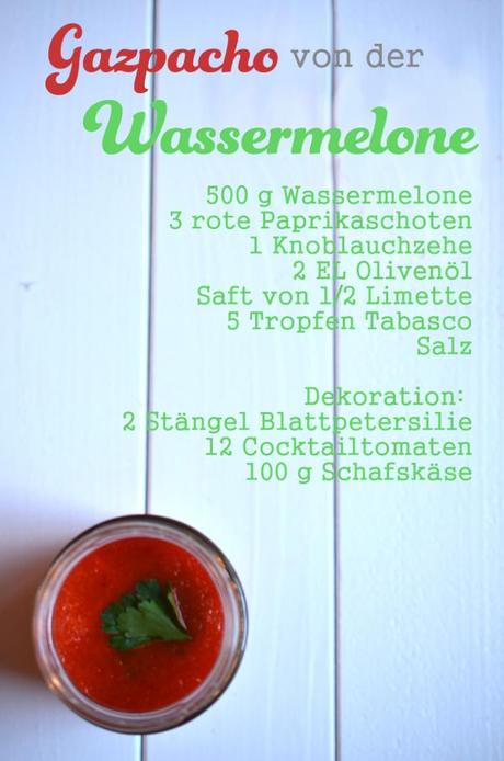Rezept für Gazpacho mit Wassermelone 