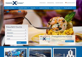 Neue Internetseiten: Celebrity Cruises mit neuer deutschsprachiger Website