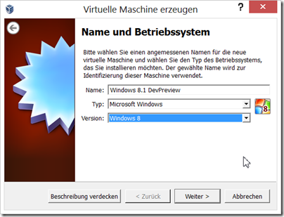 Windows 8.1 als virtuelle Maschine installieren