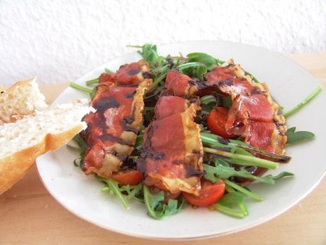 Rucola- Cherry Tomaten- Salat mit Bacon