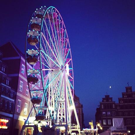 Riesenrad Stadt Abend Instagram