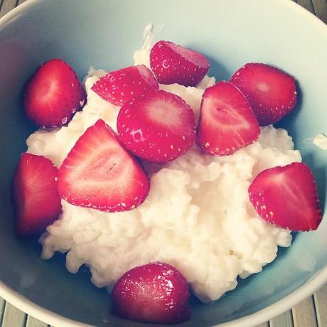 Milchreis mit Erdberren Instagram