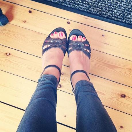 Sandaletten braun Sommer Instagram
