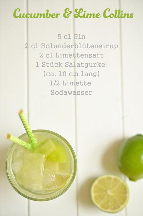 Cocktail-Rezept: Cucumber & Lime Collins mit Gurke und Limette