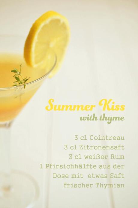 Cocktail-Rezept: Summer Kiss mit Pfirsich und Thymian