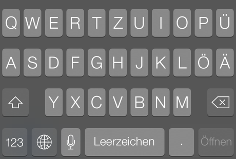 iOS 7 Beta 3 Safari Tastatur 2