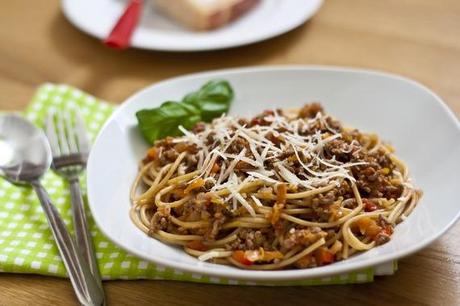 Spaghetti Bolognese mit verstecktem Gemüse