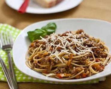 Spaghetti Bolognese mit verstecktem Gemüse