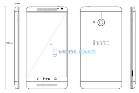 Sehen wir auf dieser Zeichnung das neue HTC T6 Phablet?