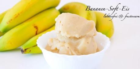 Bananen-Soft-Eis laktosefrei, eifrei, fructosearm