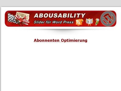  Abonnenten Optimierung › AboUsability.de