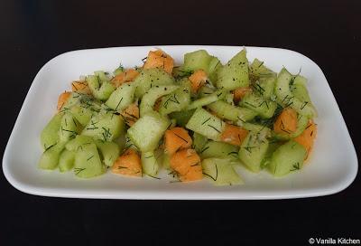Durch einen netten Zufall entdeckt: Melonen-Gurken-Salat