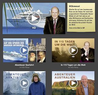 Kreuzfahrten-App mit den schönsten Reisefilmen