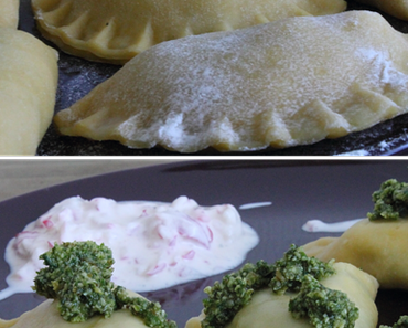 Teigtaschen mit Spinat-Schafskäse Füllung