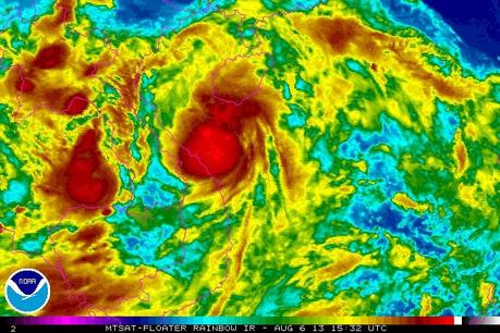 Tropischer Sturm Mangkhut zieht nach Nord-Vietnam, Mangkhut, aktuell, Taifunsaison 2013, Satellitenbild Satellitenbilder, Vorhersage Forecast Prognose, August, 2013, Vietnam