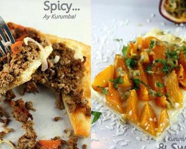 Exotisch statt klassisch: Zweierlei Kokos-Flammkuchen