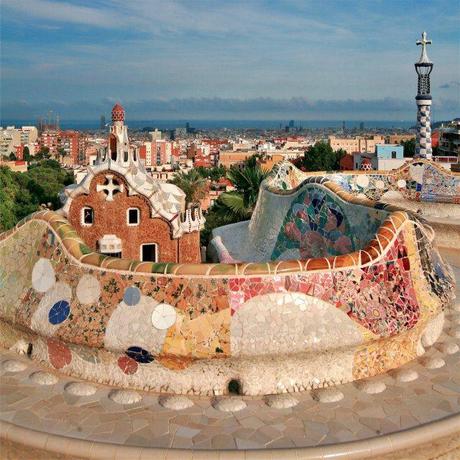 Park Guell of Antoni Gaudi in Barcelona