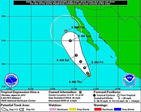 Tropischer Sturm IVO, Ivo, Mexiko, Baja California, aktuell, August, 2013, Pazifische Hurrikansaison 2013, Satellitenbild Satellitenbilder, Vorhersage Forecast Prognose, 