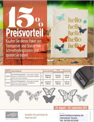 Stampin`Up! September Aktion Schmetterlingspaket