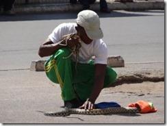 Schlangenbeschwörer in Madagaskar