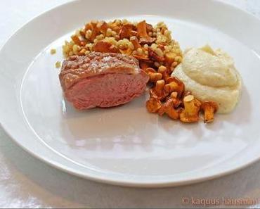 Spätsommer: Entenbrust, Pfifferlinge und Blumenkohl