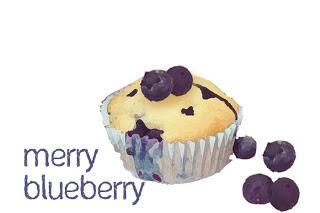 Merry Blueberry-Cupcakes mit Sahnefrosting