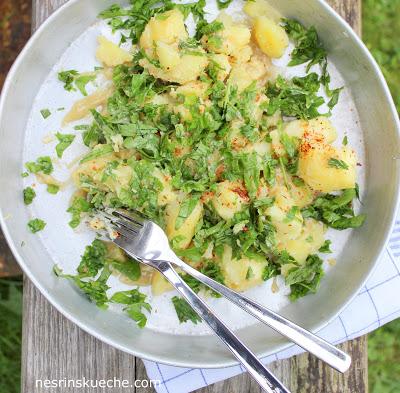 Tahinli Patates Salatası / Kartoffelsalat mit Tahinisoße