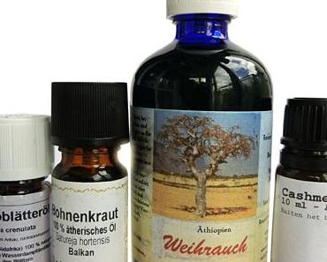 Weihrauch, Cashmeran und Bohnenkraut,