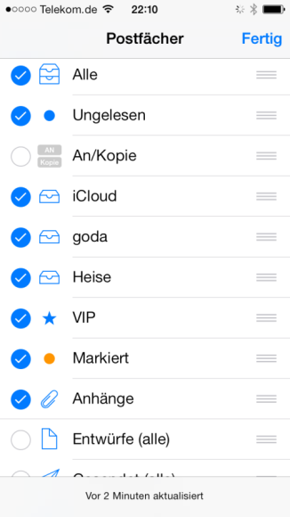 Postfächer Apples Mail-App bietet mehr Flexibilität im Umgang mit Postfächern