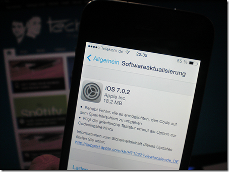iOS 7: Update behebt Sicherheitsprobleme