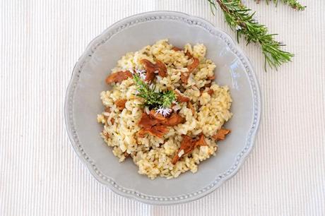 Eierschwammerl (Pfifferling) Risotto vegan und fructosearm