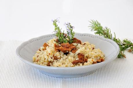 Eierschwammerl (Pfifferling) Risotto vegan und fructosearm