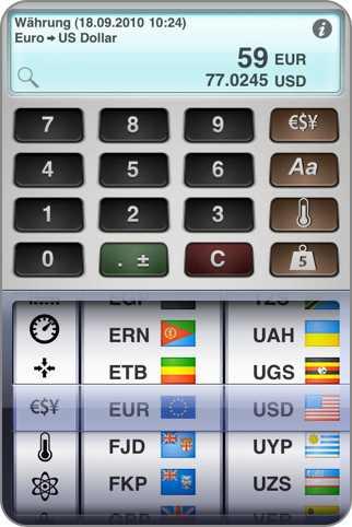Measures - Währungs- und Einheitenumrechner iPhone Apps