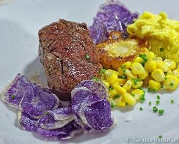 ausprobiert: Mais und violette Kartoffeln