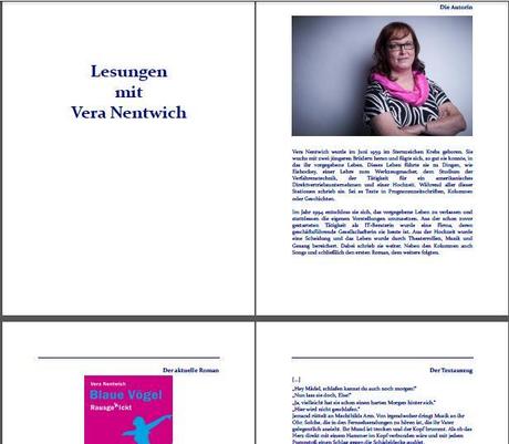 Meine Präsentation für Lesungen mit Vera Nentwich