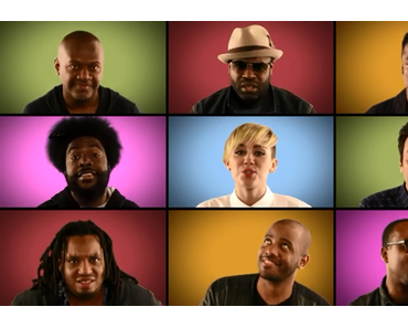 Jimmy Fallon, Miley Cyrus & The Roots perform an a cappella version of  “We Can’t Stop” (Video)