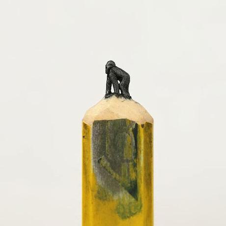 Skulpturen auf Bleistiftspitzen von Diem Chau