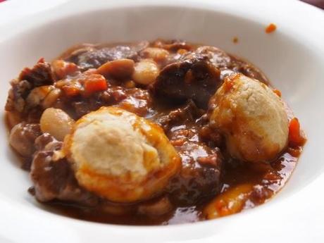 Ox Cheek Stew with fluffy Dumplings - Eintopf aus Ochsenbäckchen mit Klößchen