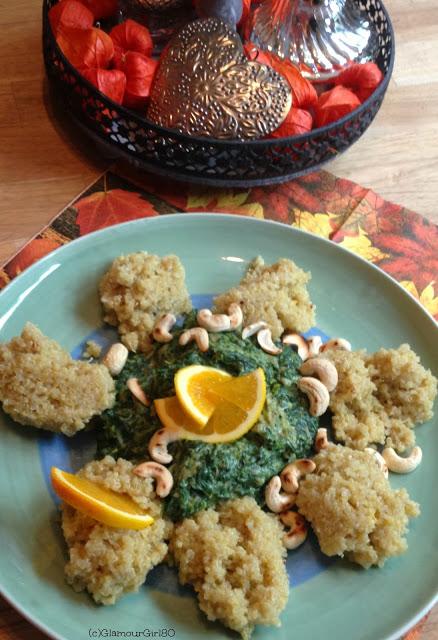 Orangen-Spinatcreme mit Quinoa