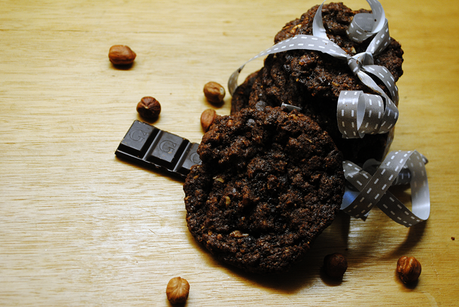 Schokoladen - Haselnuss - Cookies