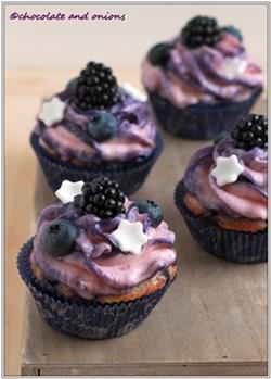 Blaubeer Cupcakes