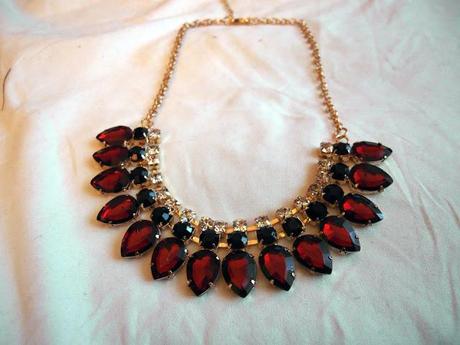 Chinakauf: Statement Kette rot bordeaux