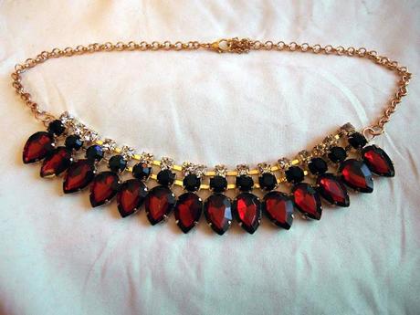 Chinakauf: Statement Kette rot bordeaux