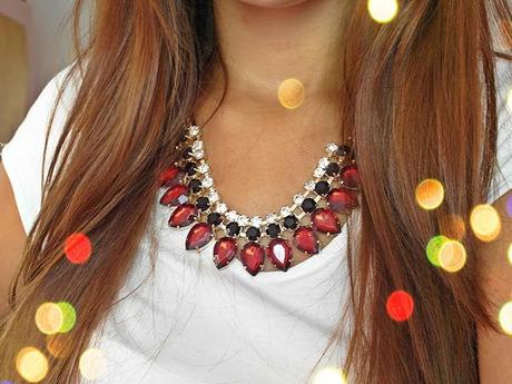 Chinakauf: Statement Kette rot bordeaux