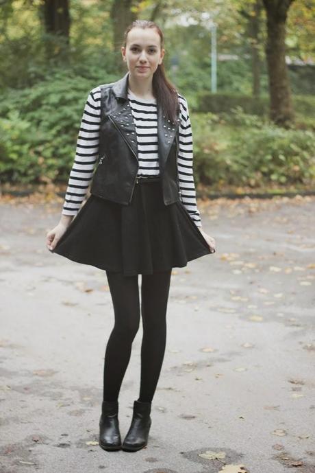 OOTD: Skater Skirt & Leather