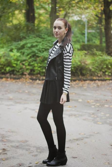 OOTD: Skater Skirt & Leather