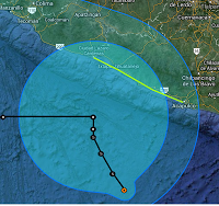 Tropischer Sturm RAYMOND bei Mexiko wird wahrscheinlich Hurrikan, Raymond, aktuell, Pazifische Hurrikansaison 2013, 2013, Oktober, Mexiko, Vorhersage Forecast Prognose, Satellitenbild Satellitenbilder, Oaxaca, Guerrero, Chiapas, 